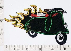 Vespa Moped Scooters Motorcycles Biker 5"x3" Patch Embroidered Sew Ironed Badge