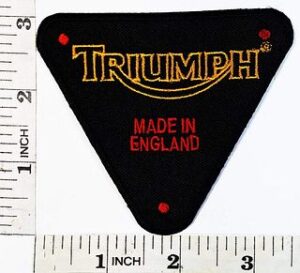 Triumph Motorcycles Biker Racing Sport 3.5" x 3" Sew Ironed On Embroidery Patch