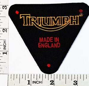 Triumph Motorcycles Biker Racing Sport 3.5" x 3" Sew Ironed On Embroidery Patch