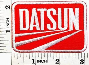 DATSUN Car Racing Team  2.9"x 2" Sew Ironed On Badge Embroidery Applique Patch.