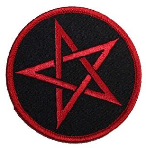Application Generic Pentagram 3" Sew Ironed On Badge Embroidery Applique Patch.