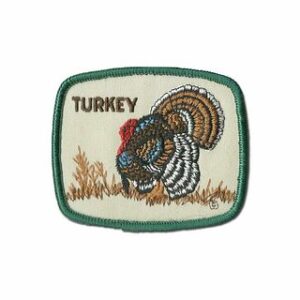 Turkey Square Green Border Logo Sew Ironed On Badge Embroidery Patch