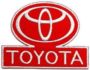Toyota Motorsport Racing Red-White Car 2.4" x3.1" Sew Ironed On Embroidery Patch