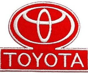 Toyota Motorsport Racing Red-White Car 2.4" x3.1" Sew Ironed On Embroidery Patch