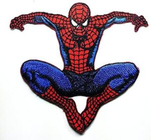 Spiderman Web Superhero Cartoon 10cm X 9.2cm Patch Embroidered Iron on Patch
