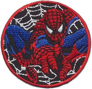 Spiderman Web Superhero Cartoon 6.8cm Iron on Sew on Embroidered Patch