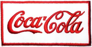 Enjoy Coca Cola Coke Soft Drink logo 9.8cm x 4.9 cm Sew Iron on Patch Embroidery