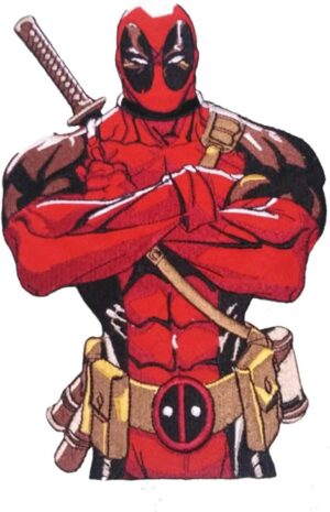 Big Jumbo Marvel Extreme Deadpool 8" Iron-on Sew-on Embroidered Applique Patch