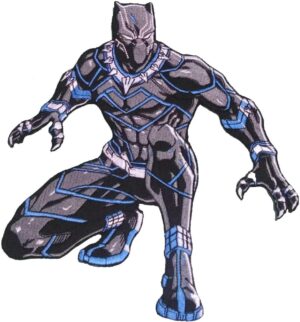 Big Jumbo Black Panther Superhero 8" Iron-on Sew-on Embroidered Applique Patch