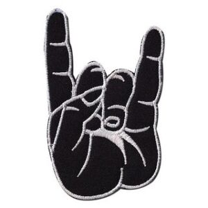 Black Love sign Logo Patch Iron-on or Sew-on Embroidered Applique Emblem Patch