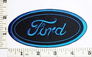 Blue Ford Sport Car Racing Patch Symbol 4.9"x2.3" Sew Ironed On Embroidery Patch