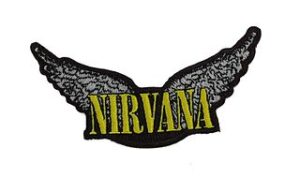 Application Nirvana Wings  4.2"x2" Sew Iron On Badge Embroidery Applique Patch.