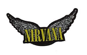 Application Nirvana Wings  4.2"x2" Sew Iron On Badge Embroidery Applique Patch.