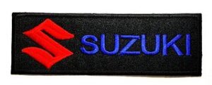 Suzuki Motorcycles Biker Racing 11.7cmx4cm Sew Ironed On Badge Embroidery Patch