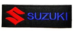 Suzuki Motorcycles Biker Racing 11.7cmx4cm Sew Ironed On Badge Embroidery Patch