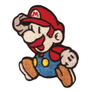 Super Mario BROWN Mastach Logo Sew Ironed On Badge Embroidery Patch