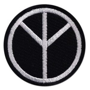Peace Logo Iron-on or Sew-on Embroidered Patch Badge