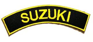 Suzuki Motorcycles Biker Racing Patch 11.5cmx2.5cm Sew/Iron On Embroidered Badge
