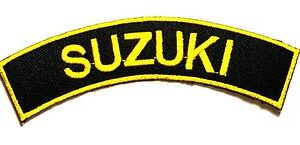 Suzuki Motorcycles Biker Racing Patch 11.5cmx2.5cm Sew/Iron On Embroidered Badge