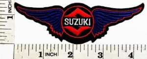 SUZUKI Motorcycle Motocross  4.3" x 1.4" Sew Ironed On Badge Embroidery Patch