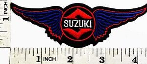 SUZUKI Motorcycle Motocross  4.3" x 1.4" Sew Ironed On Badge Embroidery Patch