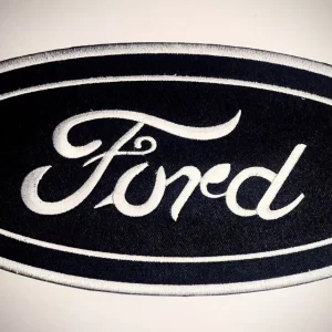Ford Huge Black Background Logo Sew Ironed On Badge Embroidery Patch