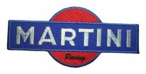 MARTINI RACING Vintage Porsche 918 4" x1.75" Iron-on or Sew-on Embroidered Patch