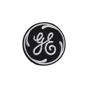 General Electric Black 3" Logo Sew Ironed On Badge Embroidery Patch