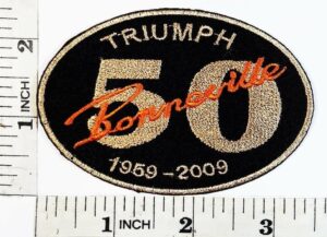 Triumph Motorcycles Biker Racing Sport 3.5"x2" Logo Sew Iron On Embroidery Patch