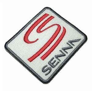 Senna Patch to Old Suit McLaren F-1 kart 8cm x 7cm Iron-on or Sew-on Embroidered