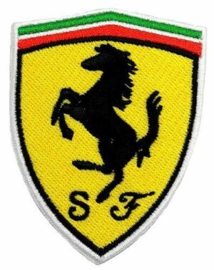 Ferrari Cars Motorsport Racing Team 2.4" x3" Iron-on or Sew-on Embroidered Patch