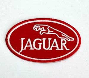 JAGUAR WT/RD Logo Sew Ironed On Badge Embroidery Patch
