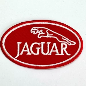 JAGUAR WT/RD Logo Sew Ironed On Badge Embroidery Patch