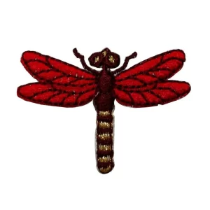Orange Dragonfly Garden Insect Bug Logo Sew Ironed On Badge Embroidery Patch