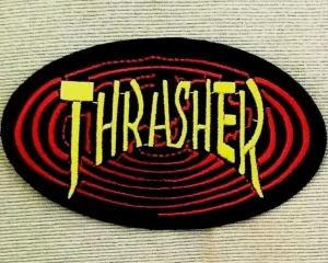 Skateboard Thrasher Logo Sew Ironed On Badge Embroidery Patch
