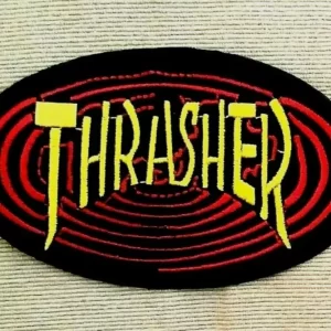 Skateboard Thrasher Logo Sew Ironed On Badge Embroidery Patch