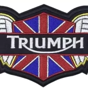 Triumph Mini UK Wings Logo Sew Ironed On Badge Embroidery Patch