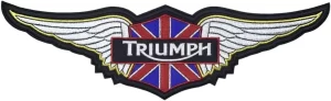 Triumph Mini UK Wings Logo Sew Ironed On Badge Embroidery Patch