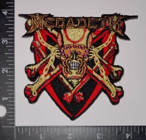 MEGADETH 4" Logo Sew Ironed On Badge Embroidery Patch