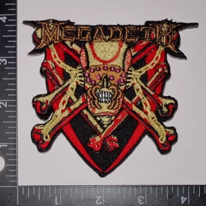 MEGADETH 4" Logo Sew Ironed On Badge Embroidery Patch