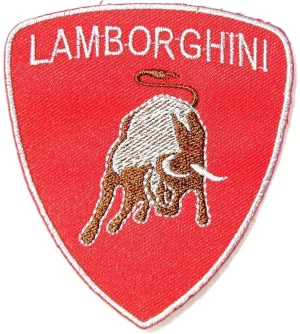 LAMBORGHINI Logo Sew Ironed On Badge Embroidery Patch