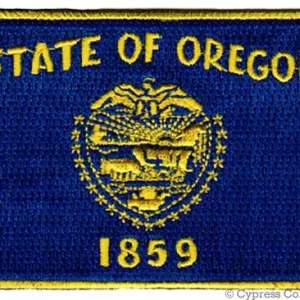 OREGON STATE FLAG 3.5"x2.5" Sew Ironed On Embroidery Applique Patch