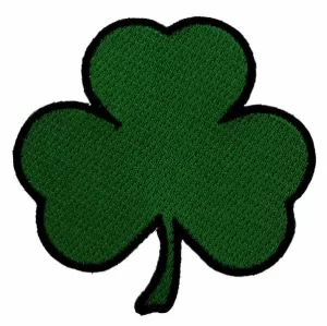 LUCKY 3 LEAF CLOVER 3" Sew Ironed On Badge Embroidery Patch