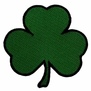 LUCKY 3 LEAF CLOVER 3" Sew Ironed On Badge Embroidery Patch