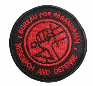 Hellboy Research And Defense Black & Red Sew/Iron On Embroidered