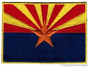ARIZONA STATE FLAG 3.5"x2.5" Embroidered Sew Ironed Badge