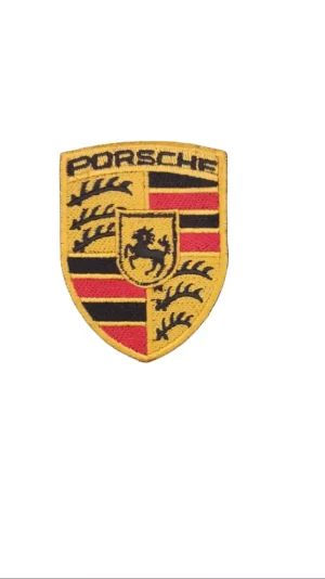 Porsche patch Crest Sew Ironed On Badge Embroidery Applique Patch.