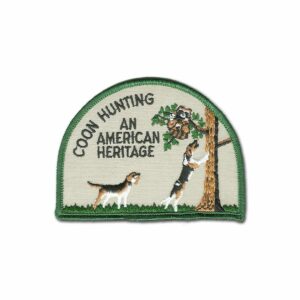 Coon Hunting, An American Haritage 4" X 3 " Logo Sew Ironed On Embroidery Patch