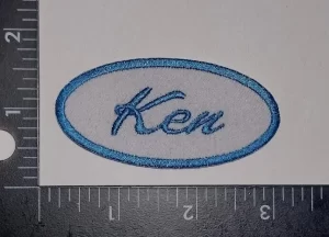 Ken Name Logo Sew Ironed On Embroidery Patch
