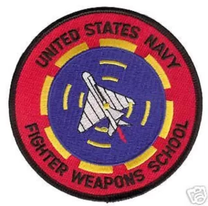 NAVY FIGHTER WEAPONS SCHOOL UNIFORM Sew Ironed On Badge Embroidery Applique Patch.
